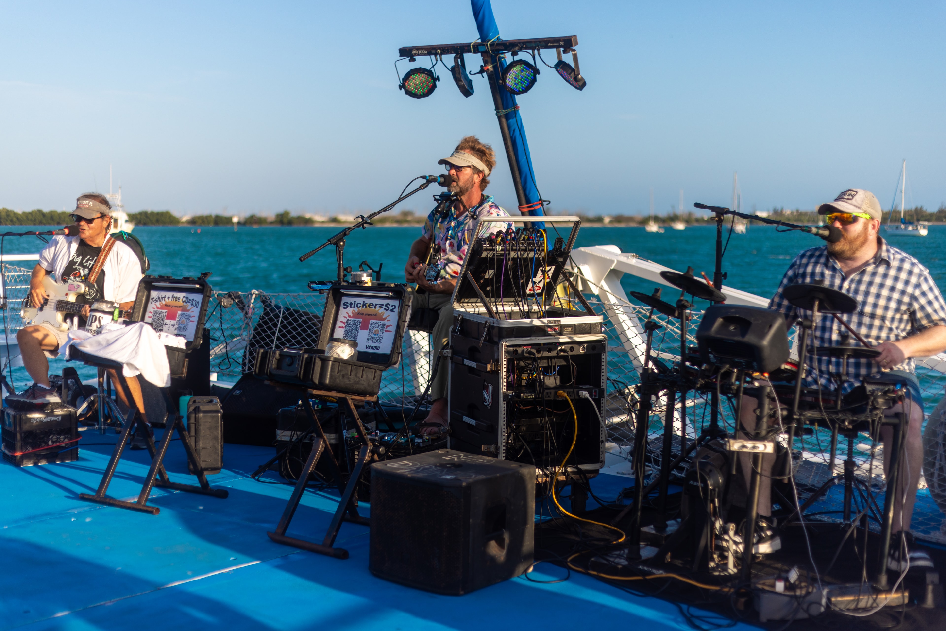 Live band performing aboard Commotion on the Ocean