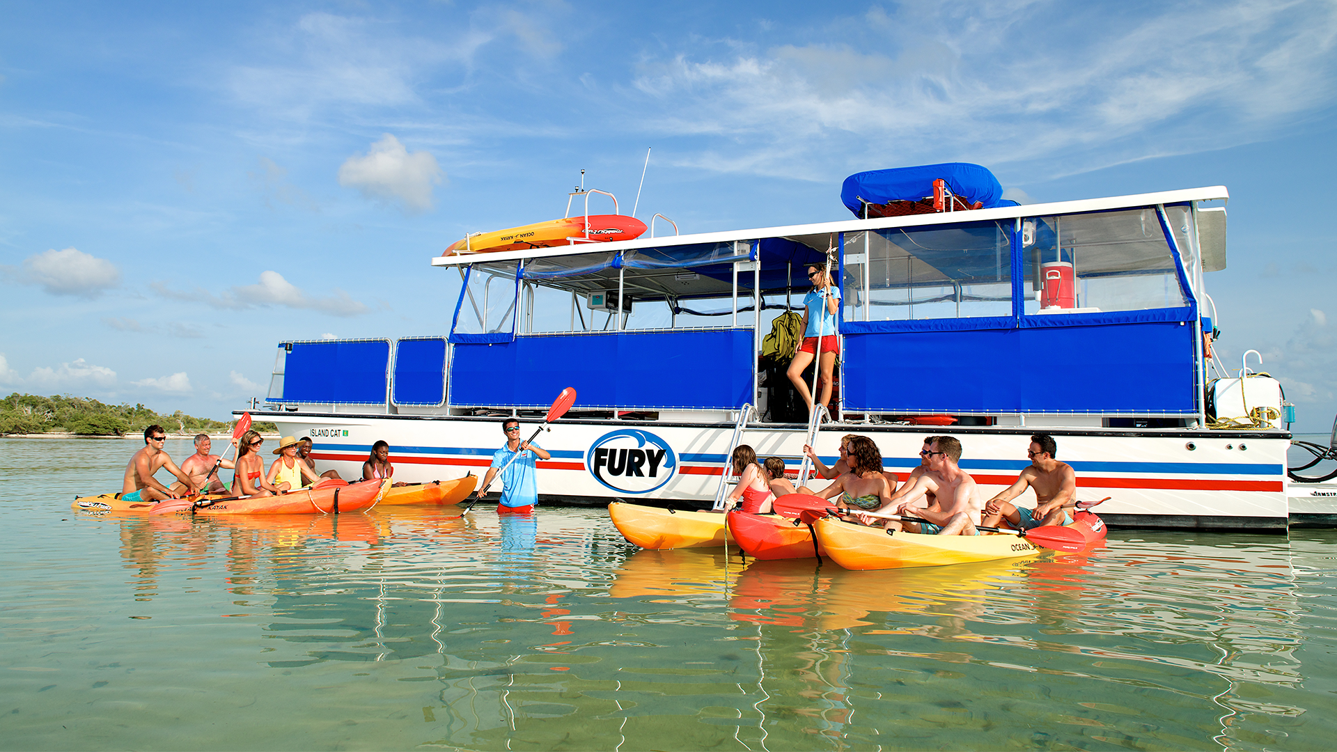 Tour boat on the Island Adventure near Key West